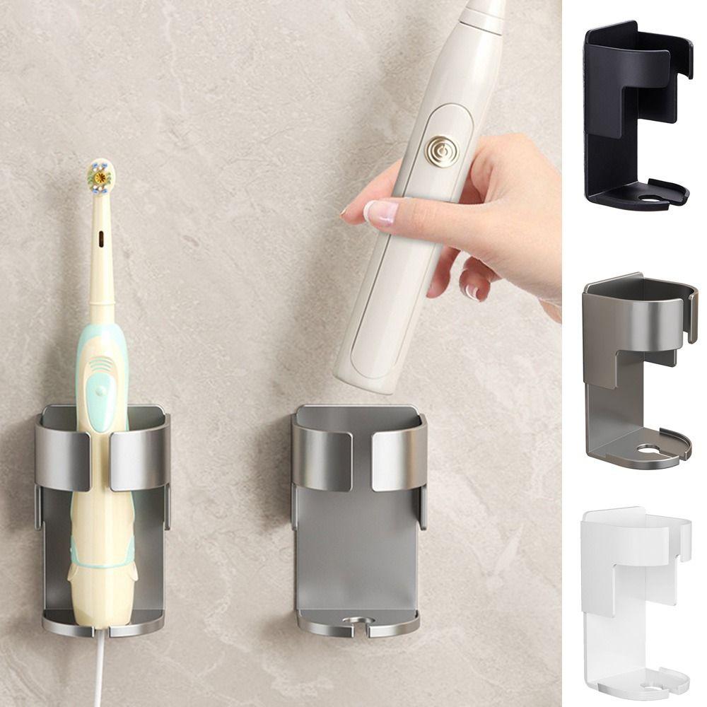 

Space Aluminum Electric Toothbrush Holder Wall-mounted Toothbrush Storage Base for Home