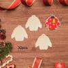 30 Pieces Unfinished Cutouts Blank Wood Slices 4" X 3.5" Wooden for DIY Crafts Party