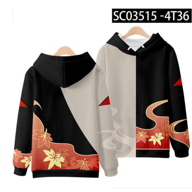 

Genshin Impact Kaedehara Kazuha Косплей Костюм Унисекс 3D Толстовка На Молнии Толстовка С Капюшоном Повседневная Спортивная Одежда Уличная Одежда M