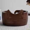 Round Knitting Bowl Yarn Bowl Cats Shape Yarn Holder Large Yarn Storage Bowl Wool Storage Bowl Knitting Supplies
