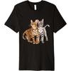 Bengal Cat Buddies! Rosette and Snow Bengal Cats Premium T-Shirt