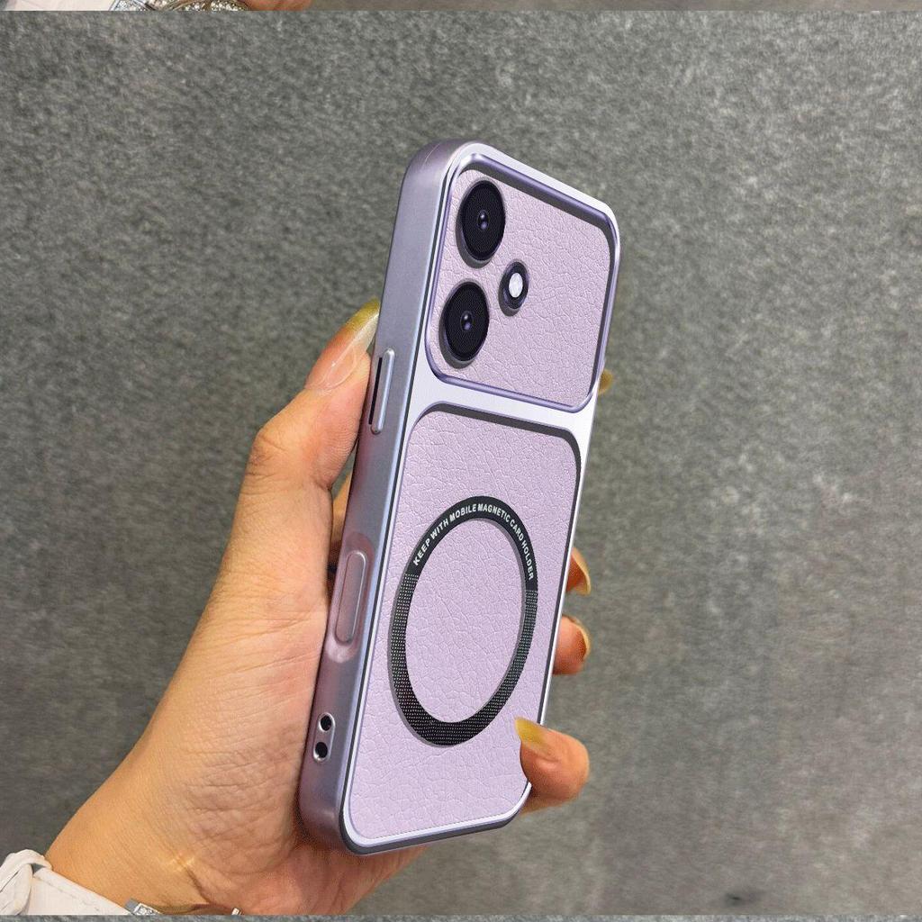 Upgraded Big Lens Protection Case for infinix HOT 30i NFC,30 Play NFC,30 4G Luxury Leather Casing with Magnetic Ring