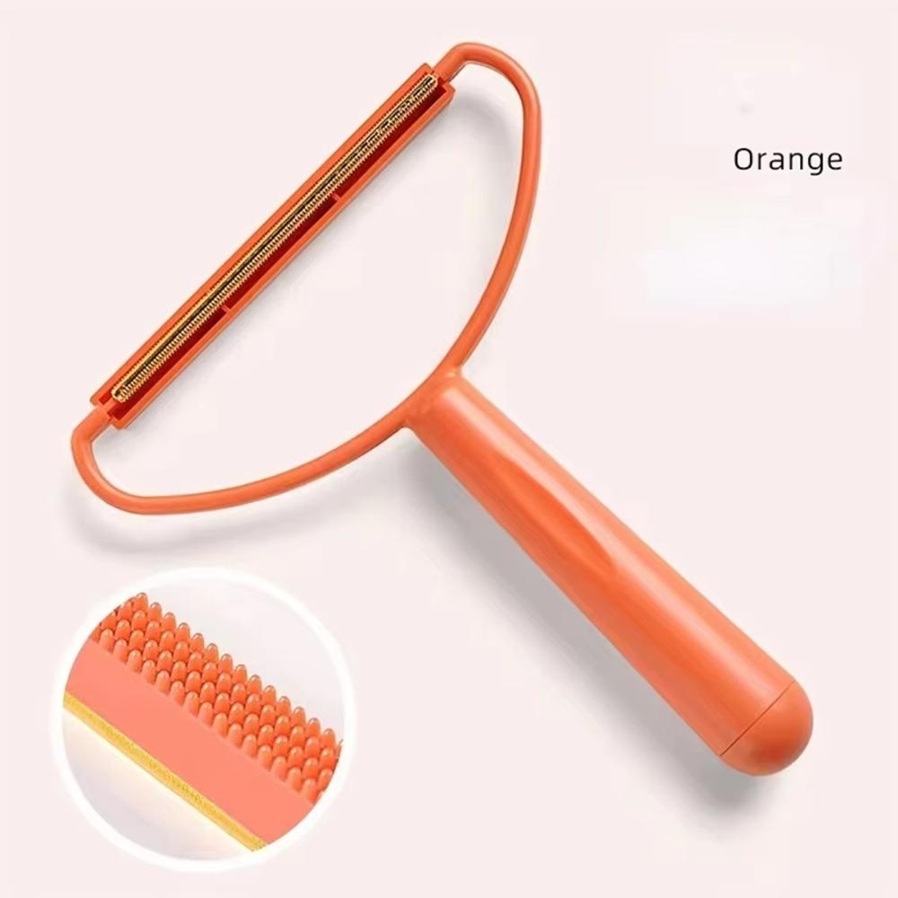 

Portable Lint Remover Double-Side Fluff Remover Pet Hair Remover Brush Carpet Wool Coat Clothes оранжевый