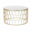DKD Home Decor-Coffee Table DKD Home Decor Glamor White Multicolor Gold Marble Iron 87 X 87 X 51.5 Cm