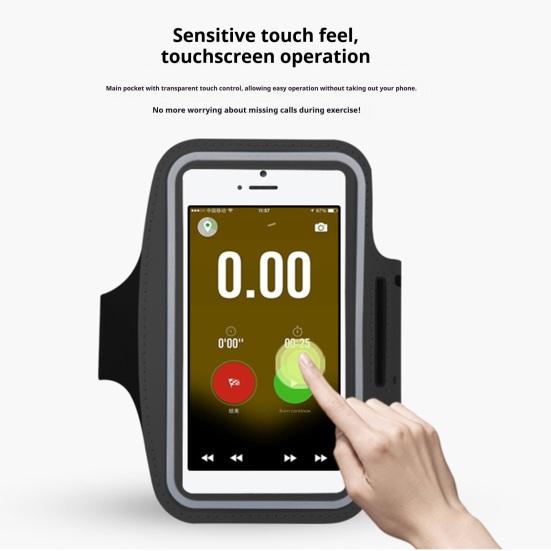 Running Armband Water Resistant Sports Phone Holder Case Adjustable Fitness Arm Band with Key