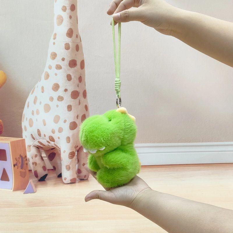 

Dinosaur Keychain Plush Toy With Pp Cotton Filling For Kids And Collectors зелёный