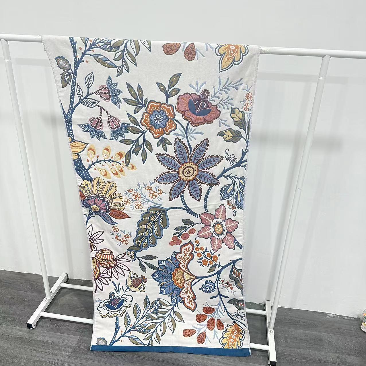 

Очень большое хлопковое марлевое мультяшное банное полотенце - Мягкое, быстросохнущее для взрослых и детей 80*160