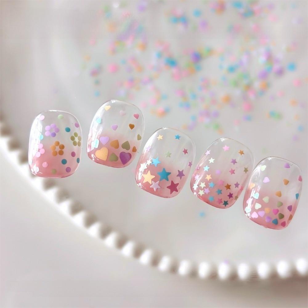 Mixed Shape Nail Art Glitter Set 6 Grids/Box Nail Charms Decorations Manicure Accessories