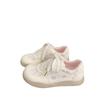 High value single net breathable cream yellow solid color casual simple soft sole versatile fashion single shoes women