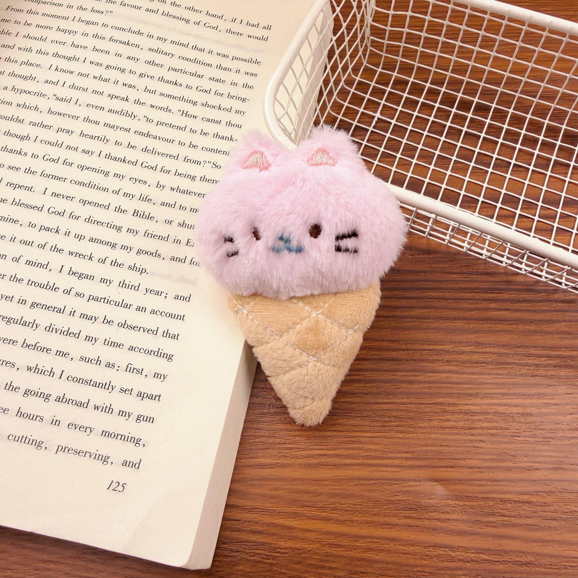 Cute Ice Cream Cone Rabbit Plush Backpack Accessory - Adorable Summer Festival Gift Original