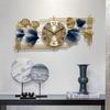 Contemporary Metal Wall Clock: Stylish Decor for Living Room or Bedroom