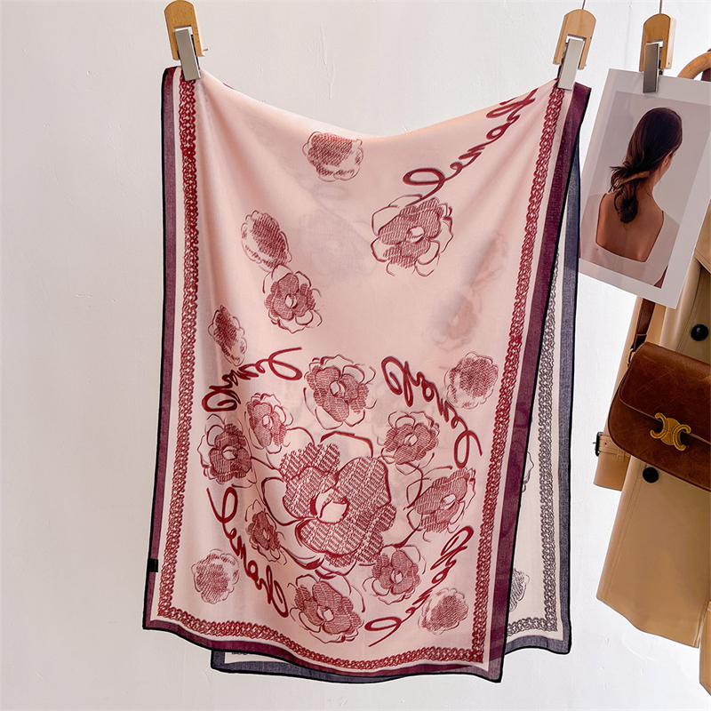 60*170cm Double Side Luxury Women Scarf Shawl Print Cotton Linen Feeling Muslim Hijab Wrap Turban Pashmina