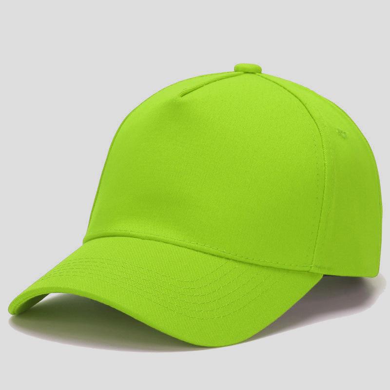 Pure Cotton Five-Panel Baseball Cap with Logo Embroidery, Breathable Sun Protection for Volunteer Activities