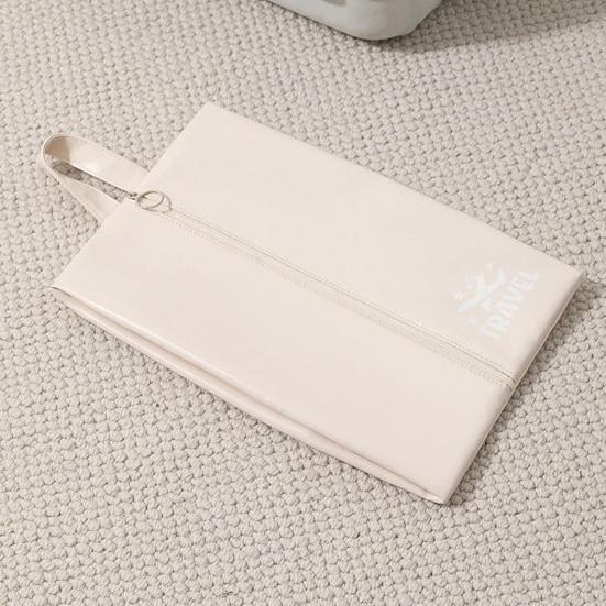 Travel Shoe Storage Bag Waterproof Dust-Proof Strong Zipper Luggage Shoe Organizer Multi-purpose Faux Leather Bag