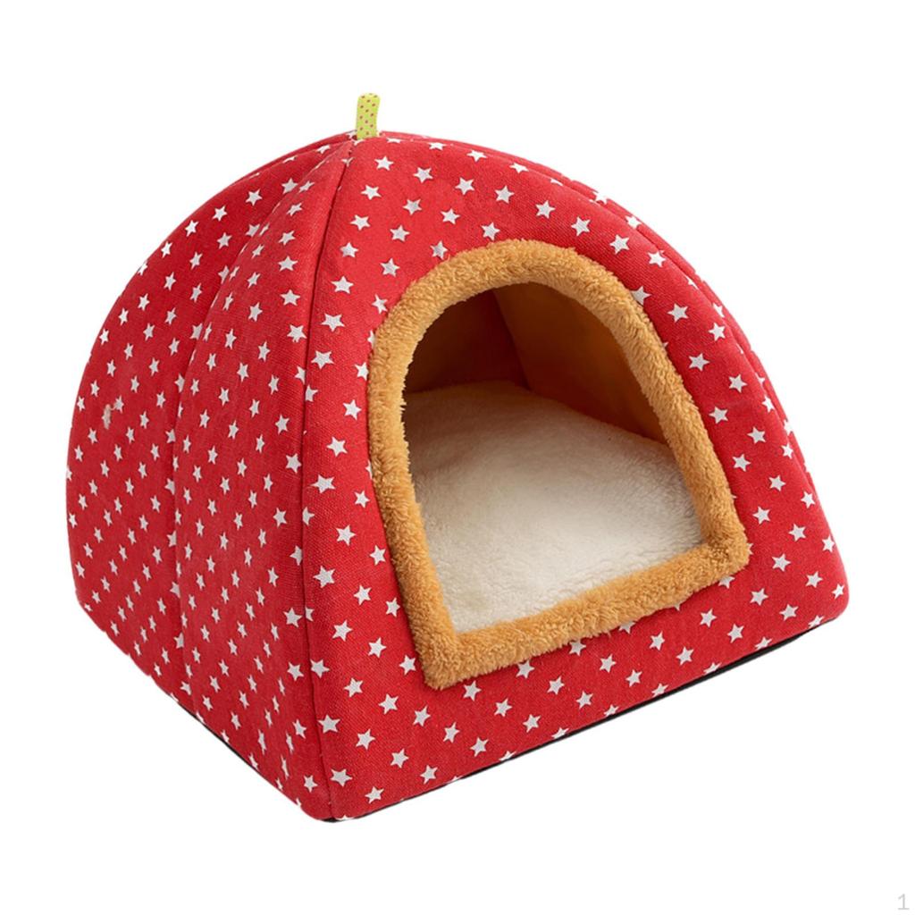 Cat House Pet Tent, Cave Bed, Autumn Winter Inner Cushion Mongolian Yurt Indoor Kennel Dog Bed