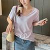 New Style Loose Right Shoulder Short Sleeve Women's Summer Plus Size T-shirt High-end Clothes