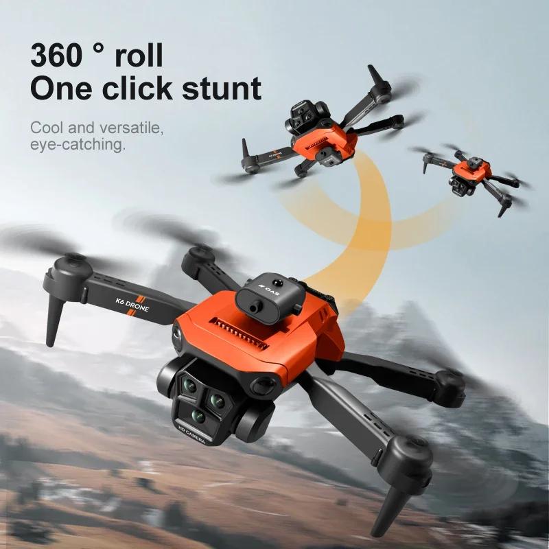 K6 Max Drone 8K WIFI GPS Professinal Three Cameras Wide Angle Optical Flow Four-way Obstacle Avoidance Quadcopter