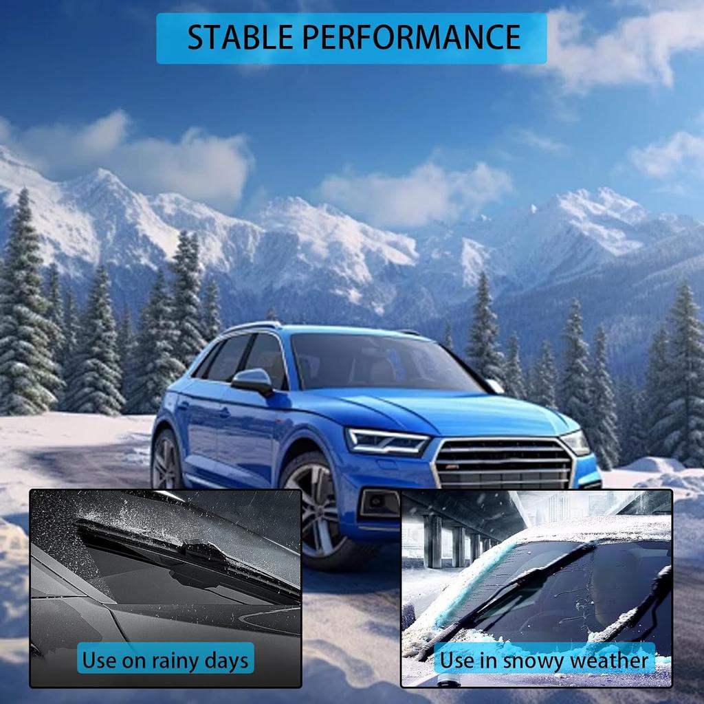 Wiper Blade Refill, 4 PCs Adjustable Size Of Universal Replacement Windshield Wiper Refill Replacement, Silicone Wiper Blade Refill For Front & Rear