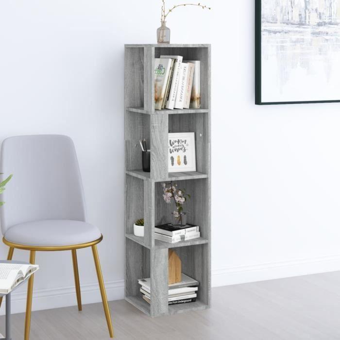 VidaXL Corner Cabinet Sonoma Grey 33x33x132 Cm Engineered Wood 816024