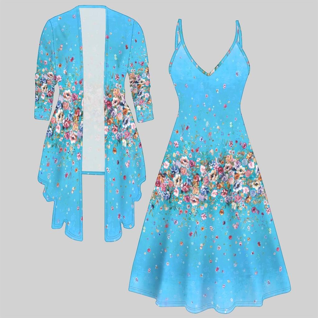 3D  Printed  Set Dress Coat ,Colorful and Diverse In Shape  Fashion Print,suitable for Various Scene Fashion Styles