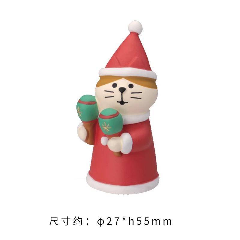 

2025 Christmas Resin Ornaments Cat Collectible Christmas Miniature Figurines Christmas Tree Ornament for Cat Lover Gifts Craft S