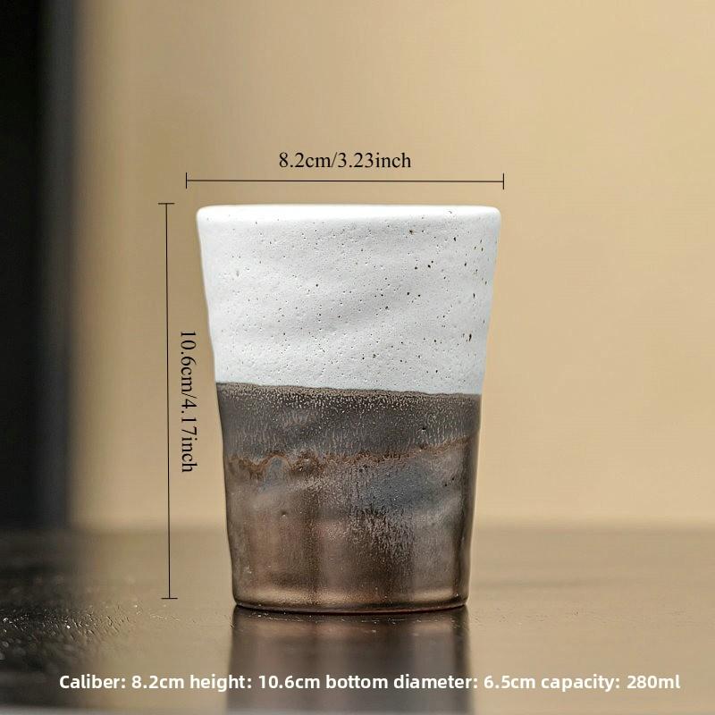 

Высокоэстетичная каменная чашка для воды Винтажная керамическая чайная чашка для отеля, ресторана, домашнего декора, деревенский стиль, подарок 250-280ml