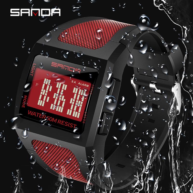 Reloj Deportivo Digital Impermeable Estilo Harajuku para Hombre Sanda - Unisex, Moderno, Diseño Simple y Cuadrado