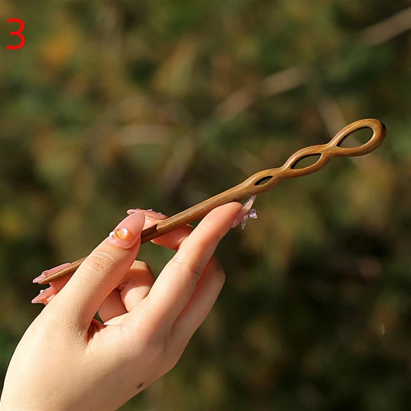 Vintage Haarstab Naturgrünes Sandelholz Haarnadel Frauen Mädchen Haarspangen Nadeln Antike Chinesischer Stil Haarschmuck Schmuck