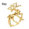 Christmas Table Settings Deer Napkin Ring, Faceted Metal Elk Holder, Reusable Daily Home Dining Accessories Ring for Xmas Holiday Wedding Receptions