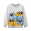European-American Style Children's Round Neck Hoodie, Knit Cotton Pullover for Toddlers and Kids