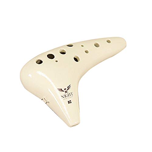 NIGHT Classic Series ACI Beginner's Ocarina Set, Alto C, Ivory (Includes Case, Ocarina Start Line Instruction Book, and Supplementary CD)