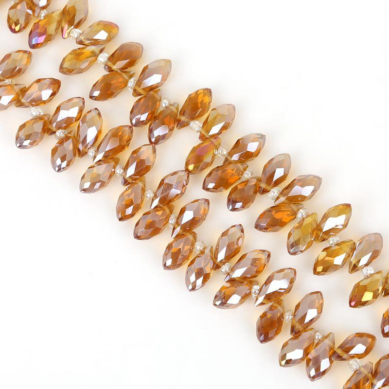 6x12mm Glas Kristall Perlen mit horizontalem Loch für DIY Schmuck & Ohrringe