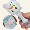 LED Glowing Hand Rattle Music Sand Hammer Soft Teether Development Baby Toy