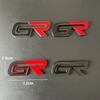 3D Metal Black Red Logo GR Emblem Letters Car Front Grill Badge For Toyota Hilux CHR Corolla Yaris GR Sticker Accessories OO4