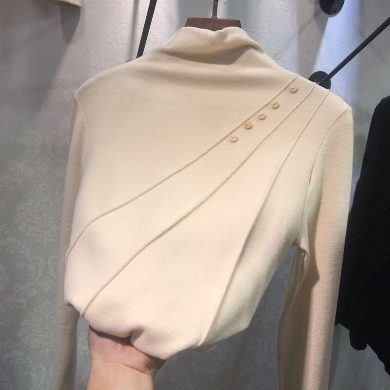 Sweater for Women Autumn Winter Thickened Pullover Warm Knitted Stretchy Long Sleeve Oversize Tops