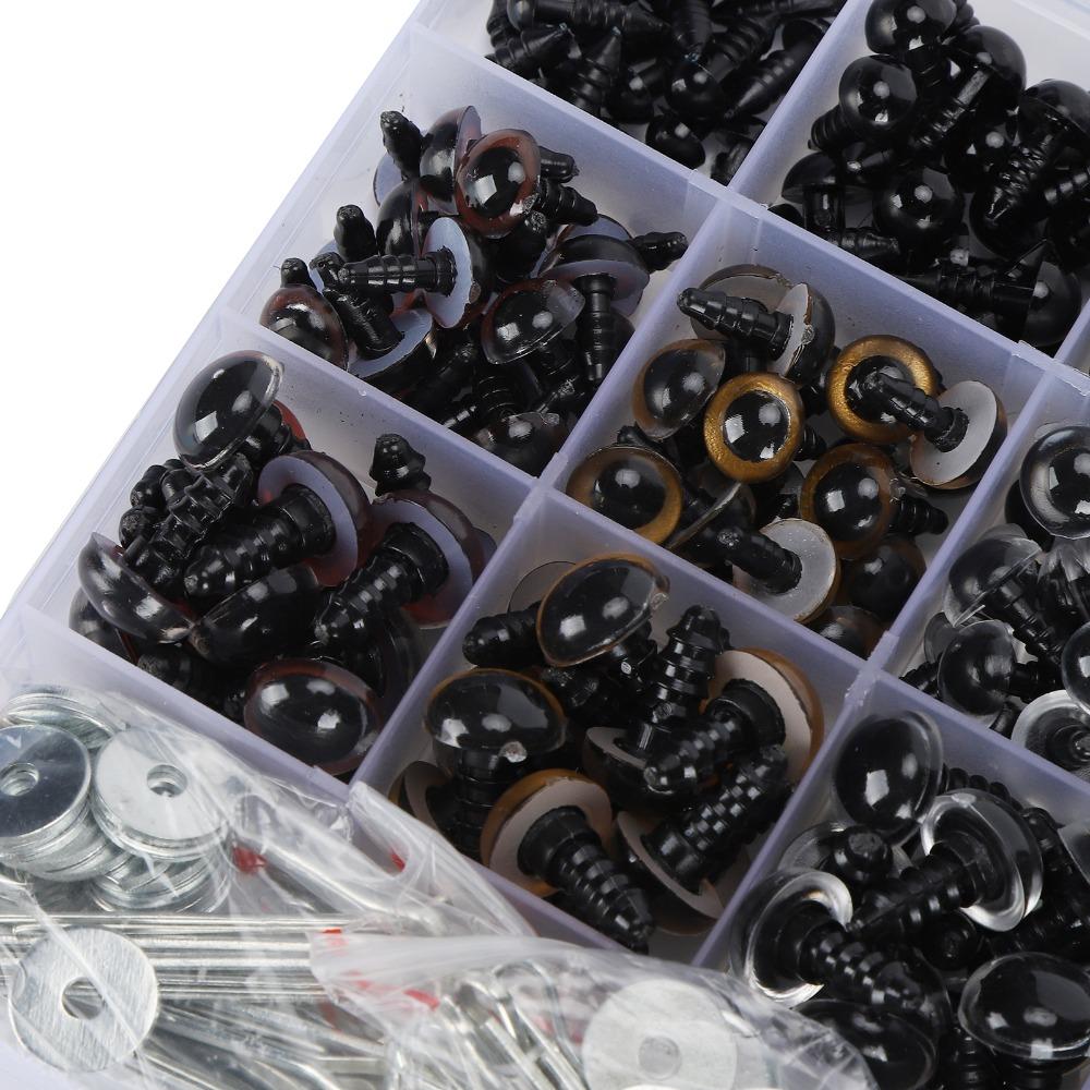 264pcs Assorted Colors Plastic Eyes Colored Safety Eyes DIY Accessories Plush Doll Eyes  Teddy Bear