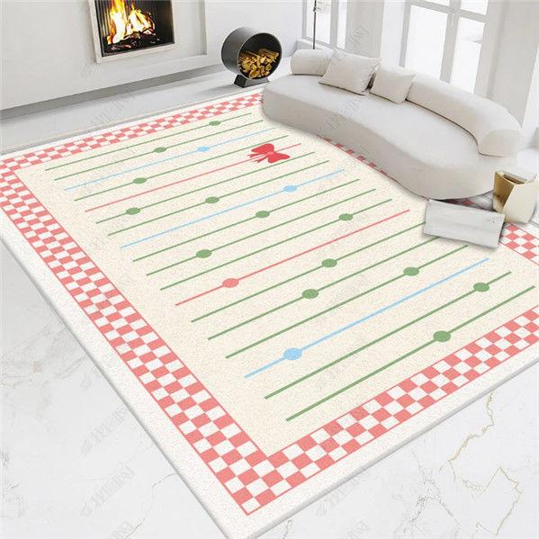 Modern Simple Chessboard Living Room Rugs Flower Girl Carpets Home Decoration Bedroom Carpet Large Area Carpets For Living Room