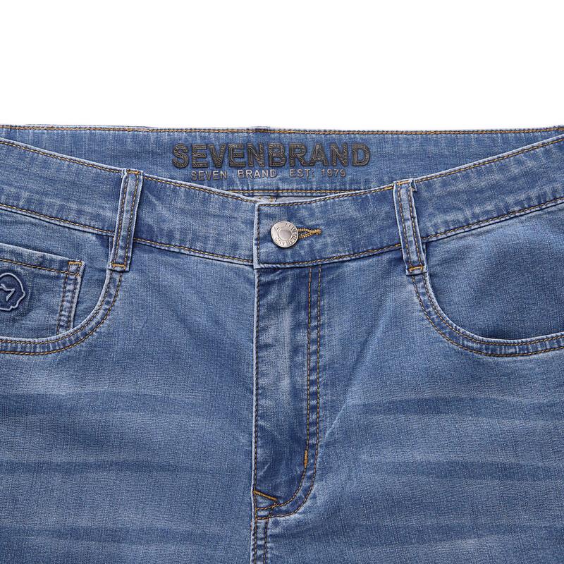 Qipai Men's Lyocell Blend Washed Ankle Jeans