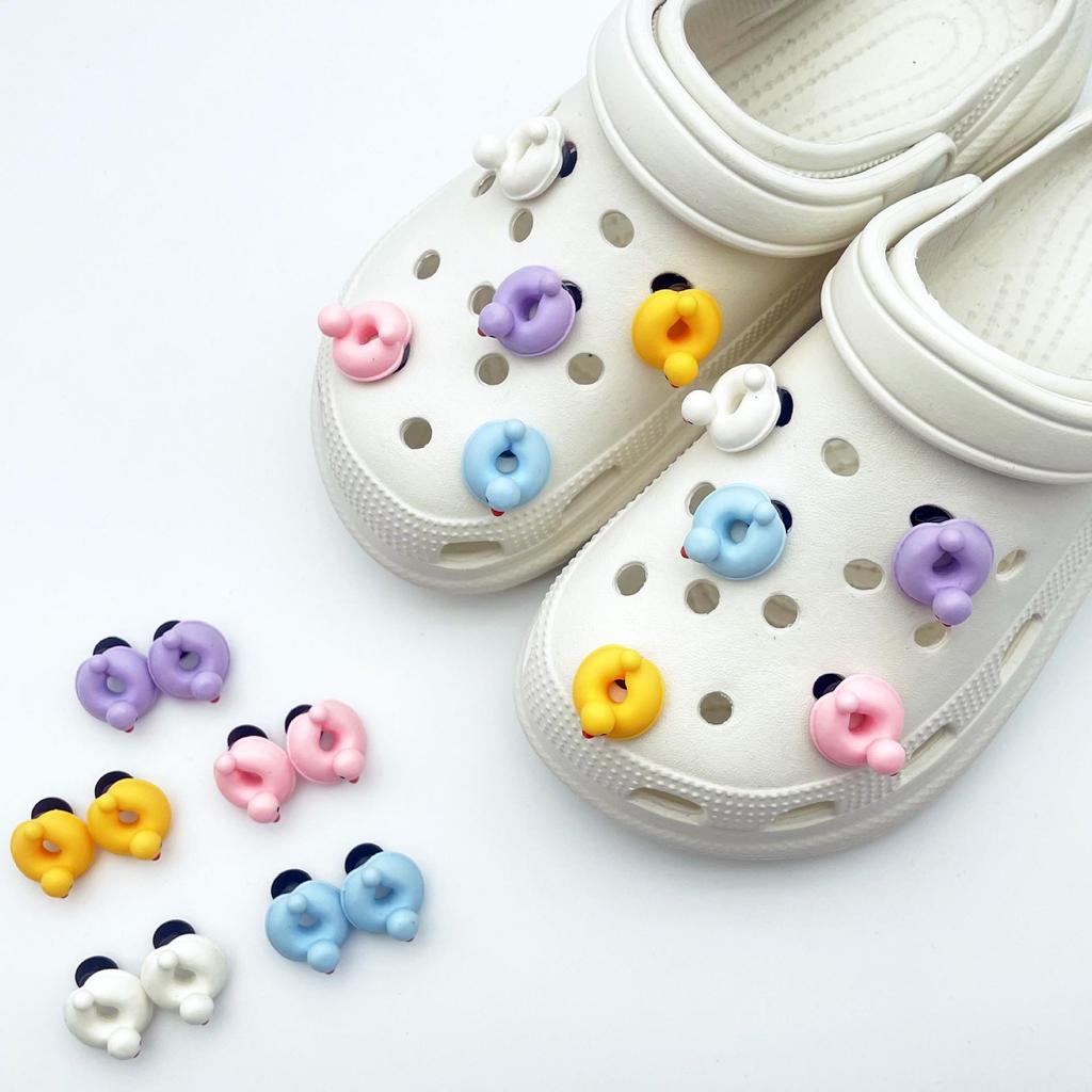 Cute Resin Starfish & Shell Croc Shoe Buckles with High-End Flower Accessories