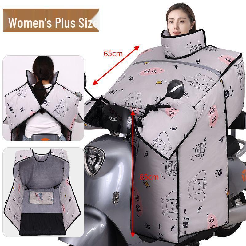 Extra großer, fleecegefütterter, winddichter und wasserdichter Winterschutz für Dreirad/Motorrad