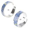 Exquisite Van Gogh Starry for Sky Rings Couple Rings Romantic Adjustable Opening Lover Rings Band Jewelry Gift for Women