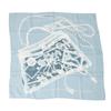 Hermes Please Check In Scarf Scarf Silk Blue Gray Women Storage Box Used