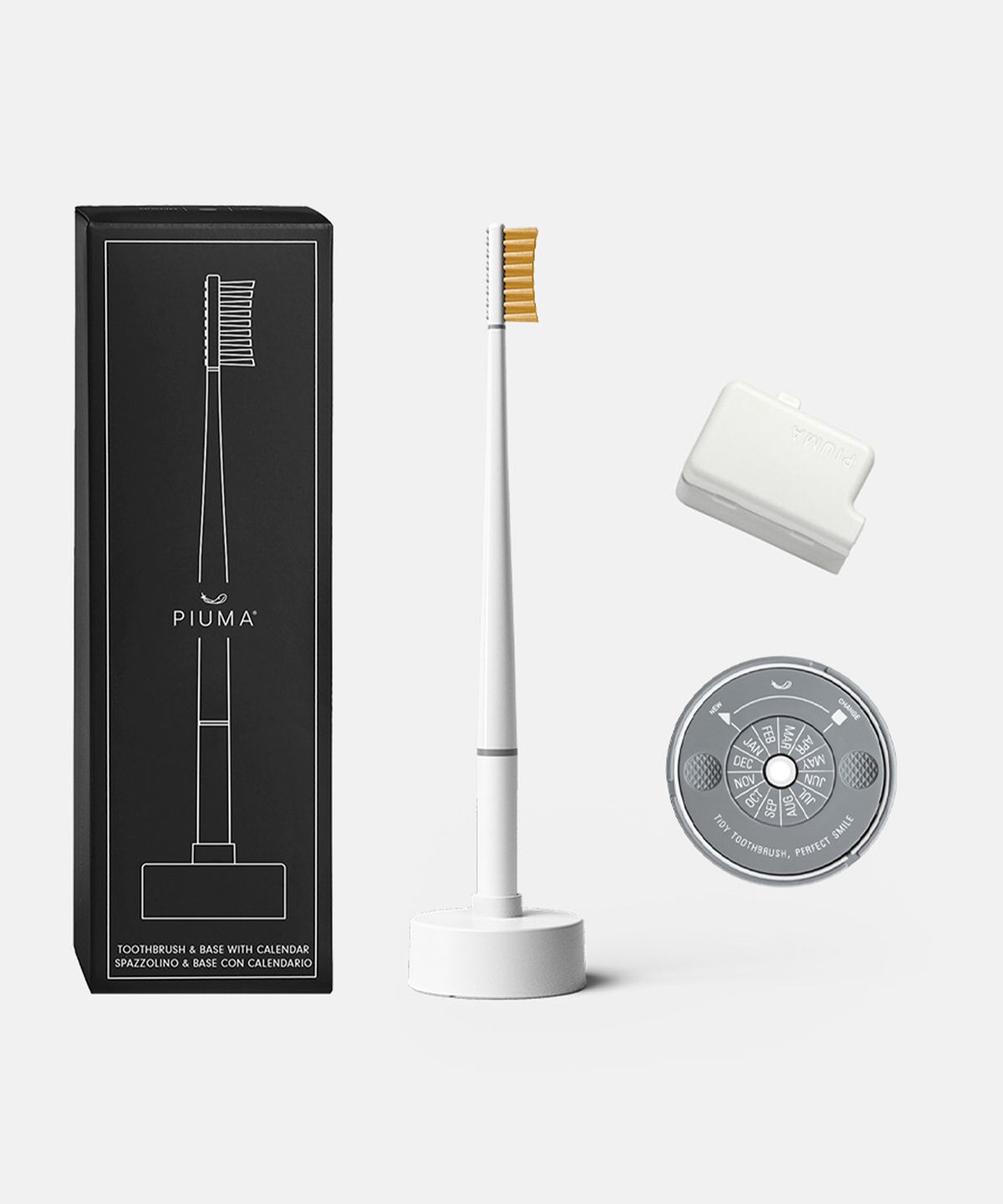 Premium Vitamin C Toothbrush & Calendar Holder Kit Pure White 1P
