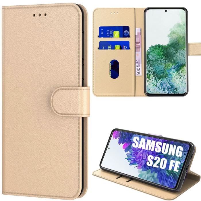Coque de Protection - PROSHOP - Samsung S20 FE - Effet Cuir - Rangement Carte - Anti Rayure