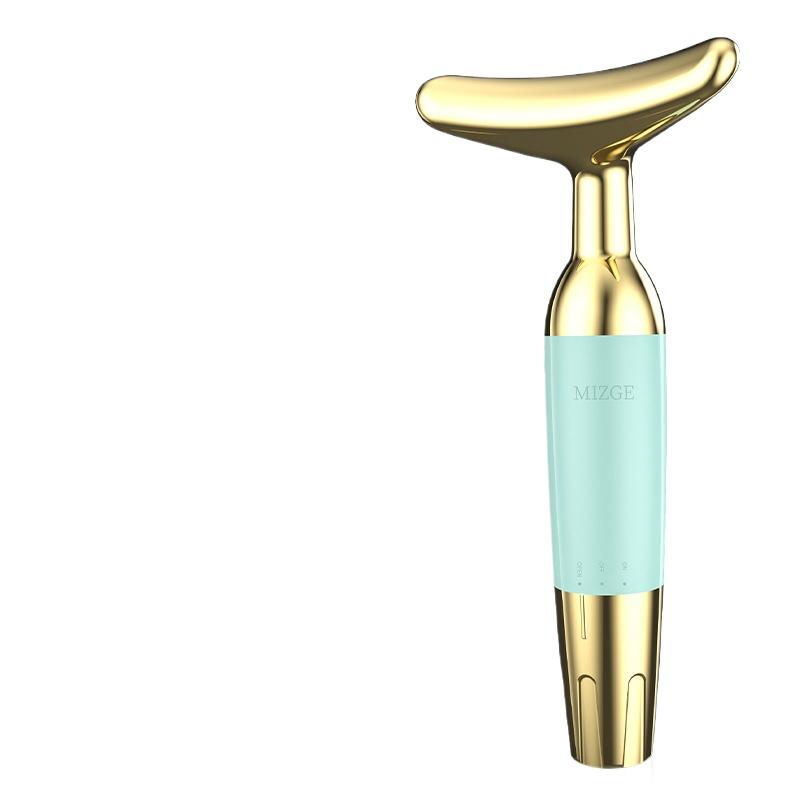 

Household Beauty Instrument Complexion Lifting Tightening Vibration Neck Beauty Instrument Facial Beauty Instrument Introducer Shoulder and Neck Light зелений