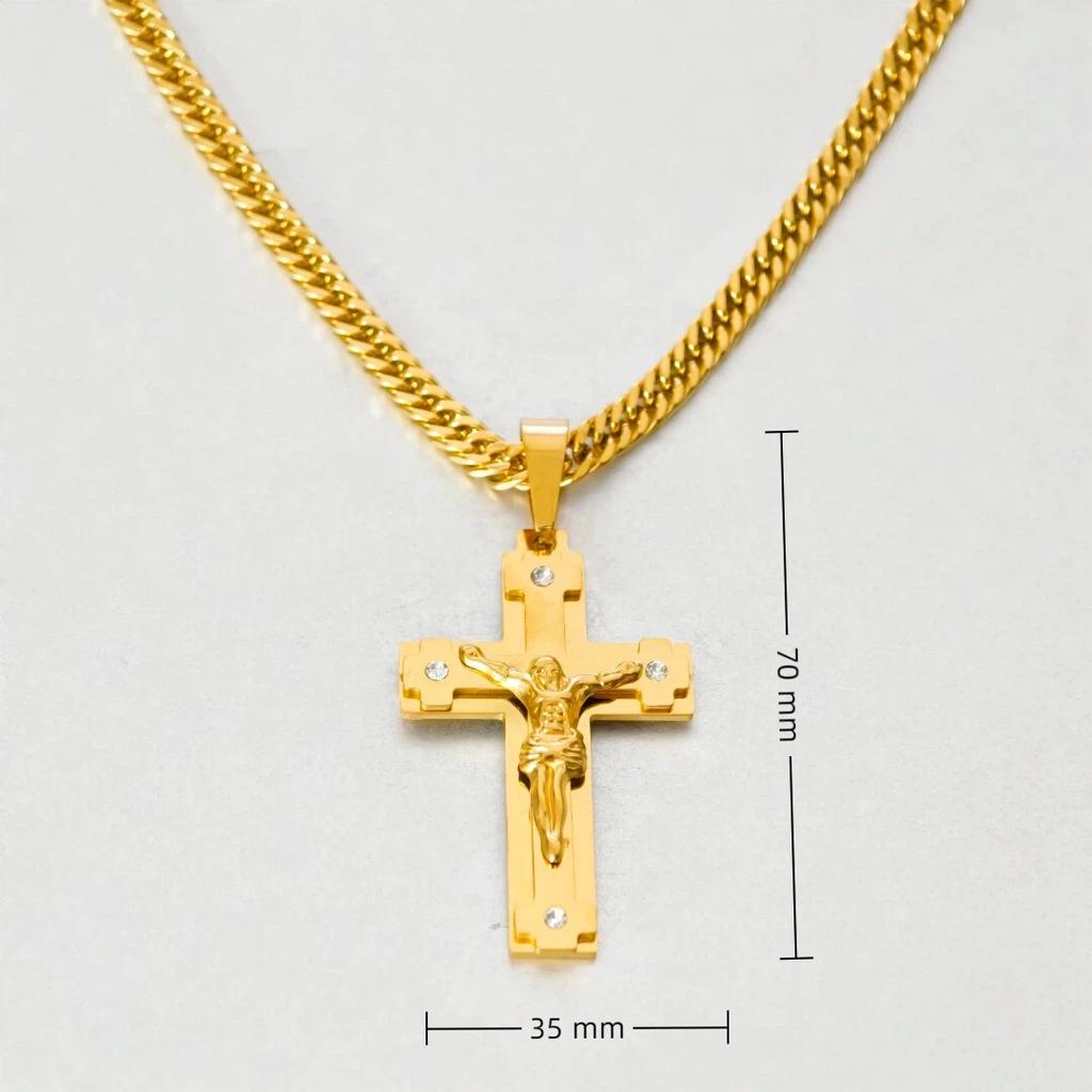 Vintage Curb Cuban Link Chain Necklaces Male Gold Color Stainless Steel Long Choker Chain For Men Women Hip Hop Jewelry Gift