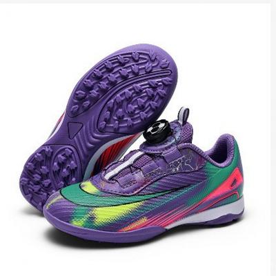 Hebilla Rotatoria Zapatos de Fútbol para Niños Hombres y Mujeres Adolescentes Uña Rota Zapatillas de Interior Zapatillas de Entrenamiento de Fútbol para Estudiantes