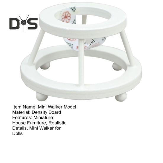Mini Walker Model Miniature Dolls Accessories 1:12 Scale Design Miniature House Nursery Furniture for Mini Dolls