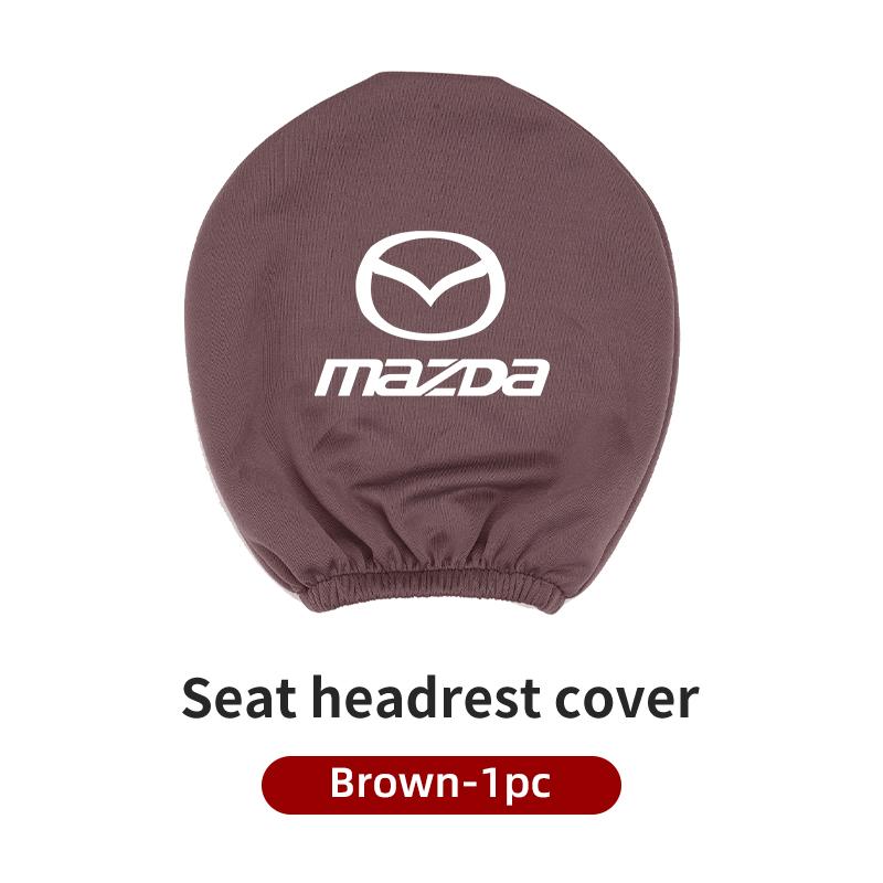 Car Black Seat Cover Headgear Headrest Covers Decoration For Mazda 6 3 CX5 5 2 323 CX7 Demio Atenza Axela MX30 CX30 CX3 CX9 MX5