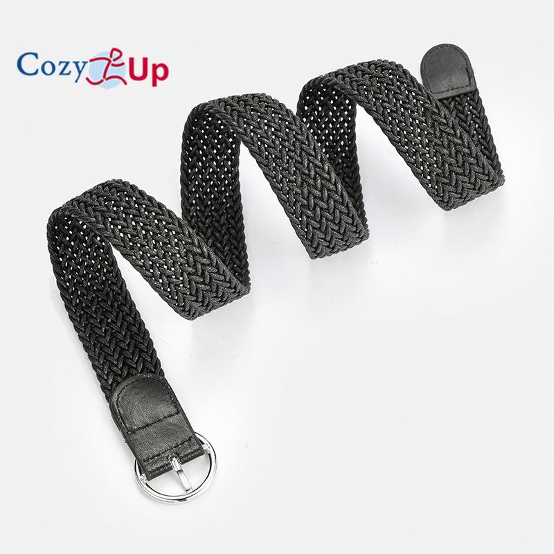 Candy Color Ladies Round Buckle Belt Retro Twist Wax Rope Braided Decorative Jeans Belt